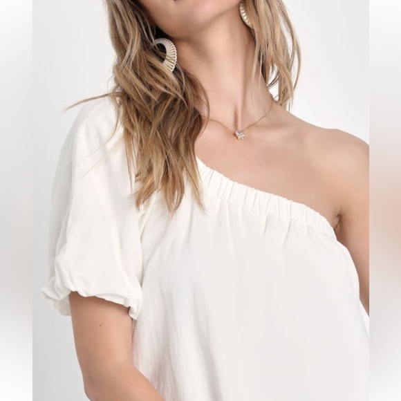 Lulus linen one shoulder dress Size XL - Picture 3 of 8